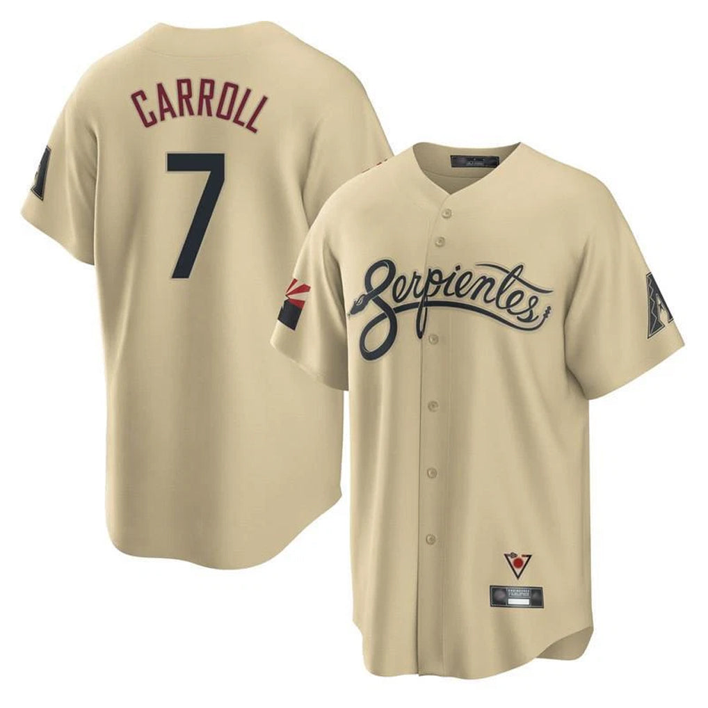 A.Diamondbacks #7 Corbin Carroll Player Tan City Connect Home Game Ldoa Stitched Jerseys