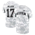 B.Bills #17 Josh Allen Player Arctic Camo Salute to Service T-Shirt Hoodies Ldoa Stitched Jerseys