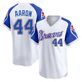 A.Braves #44 Hank Aaron Player White Throwback Cooperstown Collection T-shirt Game Ldoa Stitched Jerseys