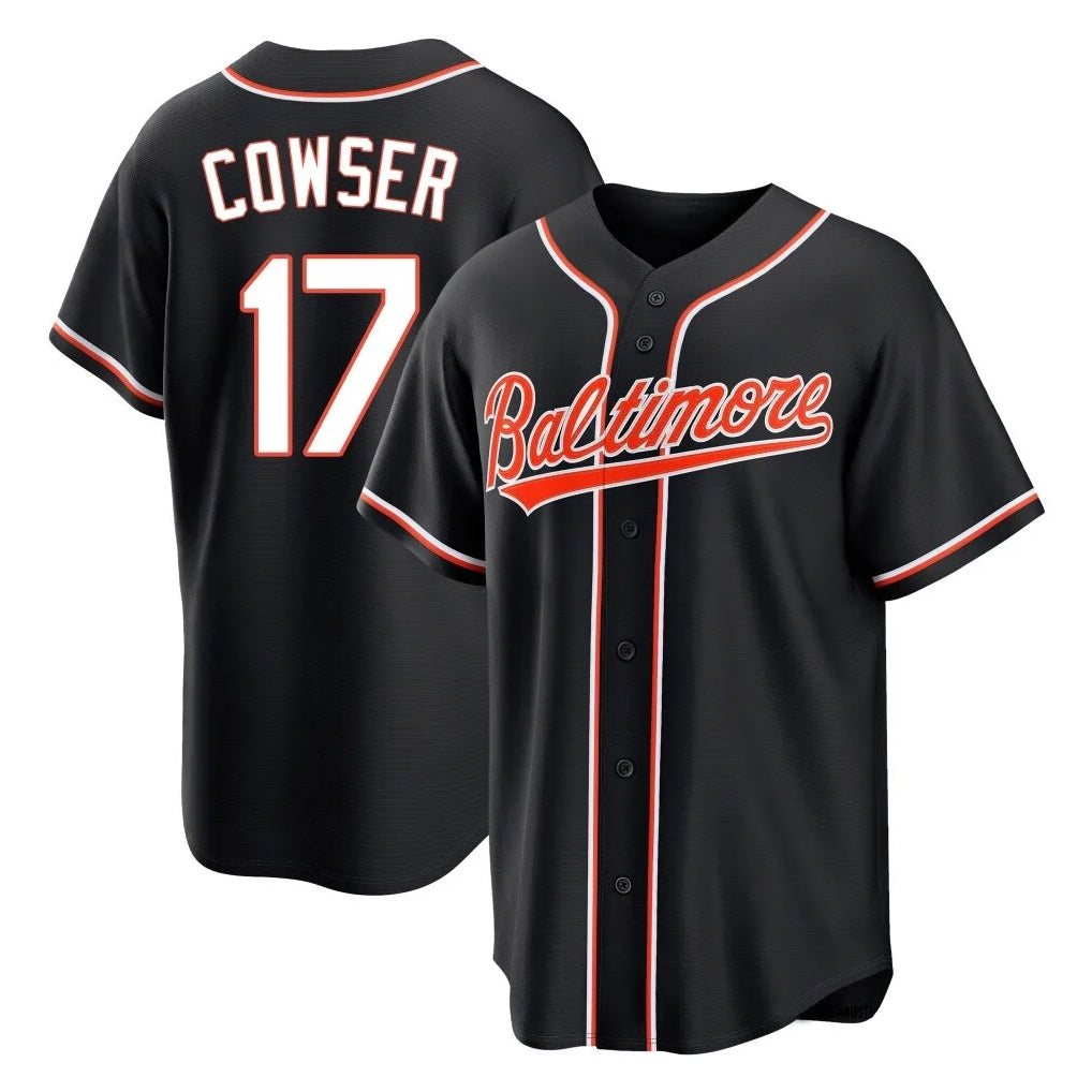 B.Orioles #17 Colton Cowser Player Black Out Home Game Ldoa Stitched Jerseys