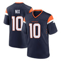 D.Broncos #10 Bo Nix Player Navy Home Game Ldoa Stitched Jerseys