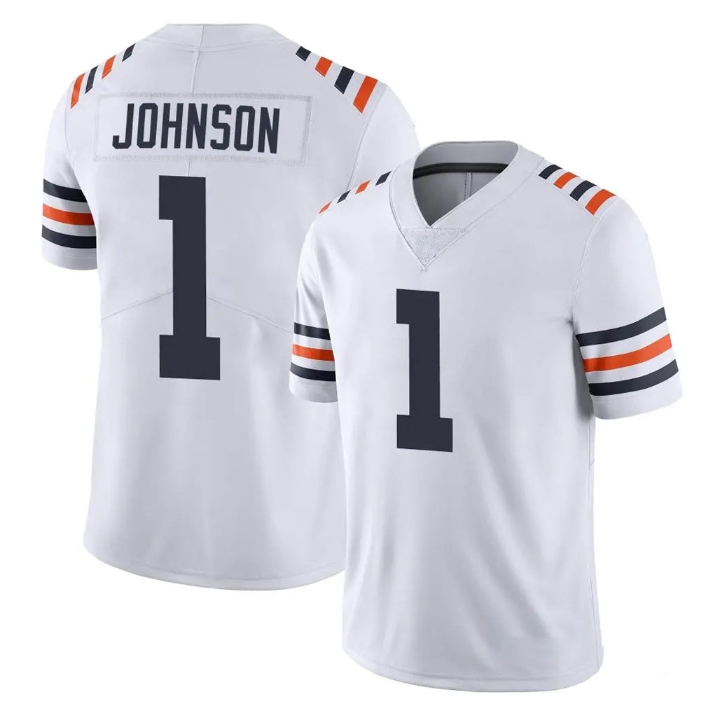 C.Bears #1 Jaylon Johnson Player White Classic Vapor Limited Home Game Ldoa Stitched Jerseys