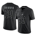 H.Texans #39 Henry To'oTo'o Player Black Reflective Limited Game Ldoa Stitched Jerseys