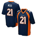 D.Broncos #21 Riley Moss Player Navy Game Ldoa Stitched Jerseys