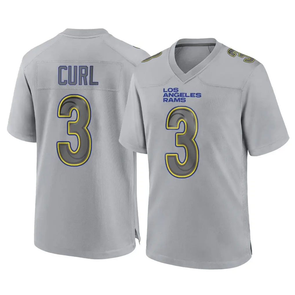 LA.Rams #3 Kam Curl Player Gray Atmosphere Fashion Home Game Ldoa Stitched Jerseys