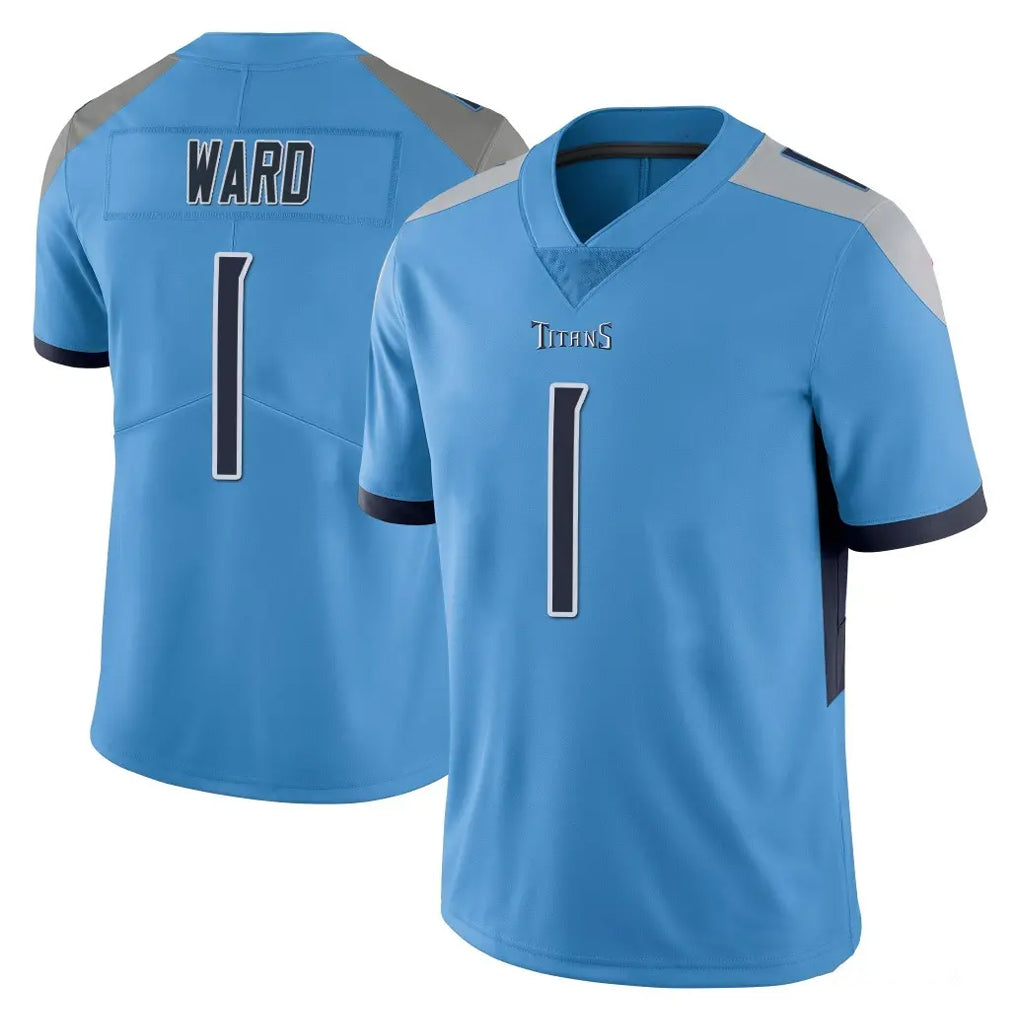 T.Titans #1 Cam Ward Player Light Blue Limited Vapor Untouchable Home Game Ldoa Stitched Jerseys
