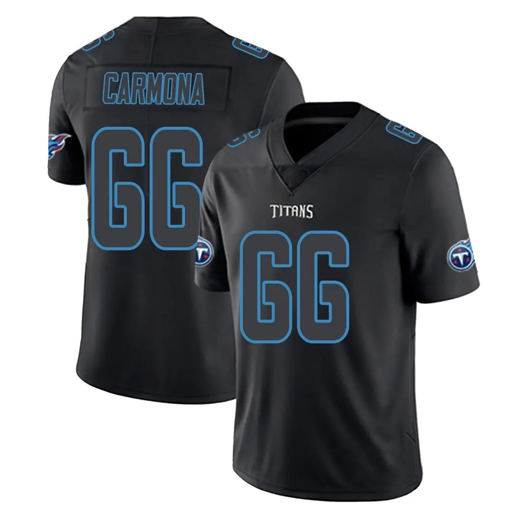 T.Titans #66 Fernando Carmona Jr. Player Black Impact Limited Home Game Ldoa Stitched Jerseys