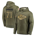 KC.Chiefs #71 Josh Simmons Player Olive Salute to Service Pullover Hoodies Home Game Ldoa Stitched Jerseys