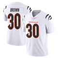 C.Bengals #30 Chase Brown Player White Vapor Untouchable Limited Home Game Ldoa Stitched Jerseys