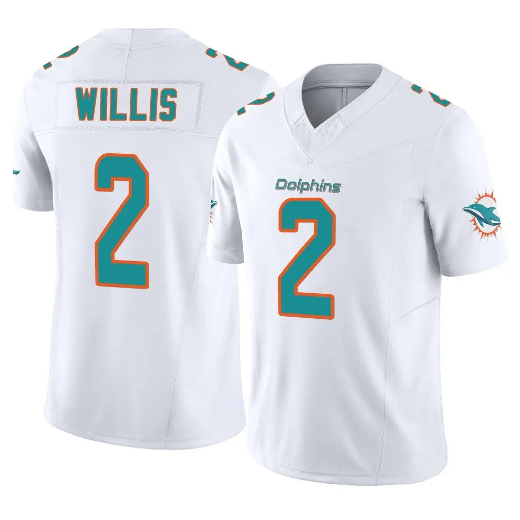 M.Dolphins #2 Malik Willis Player White Limited Vapor F.U.S.E. Home Game Ldoa Stitched Jerseys