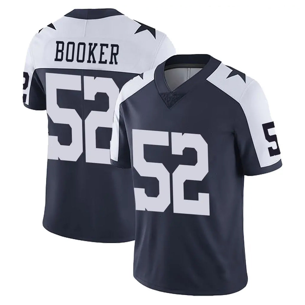 D.Cowboys #52 Tyler Booker Player Navy-White Limited Alternate Vapor Untouchable Home Game Ldoa Stitched Jerseys