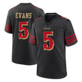 SF.49ers #5 Mike Evans Player Black Rivalries Collection Home Game Ldoa Stitched Jerseys