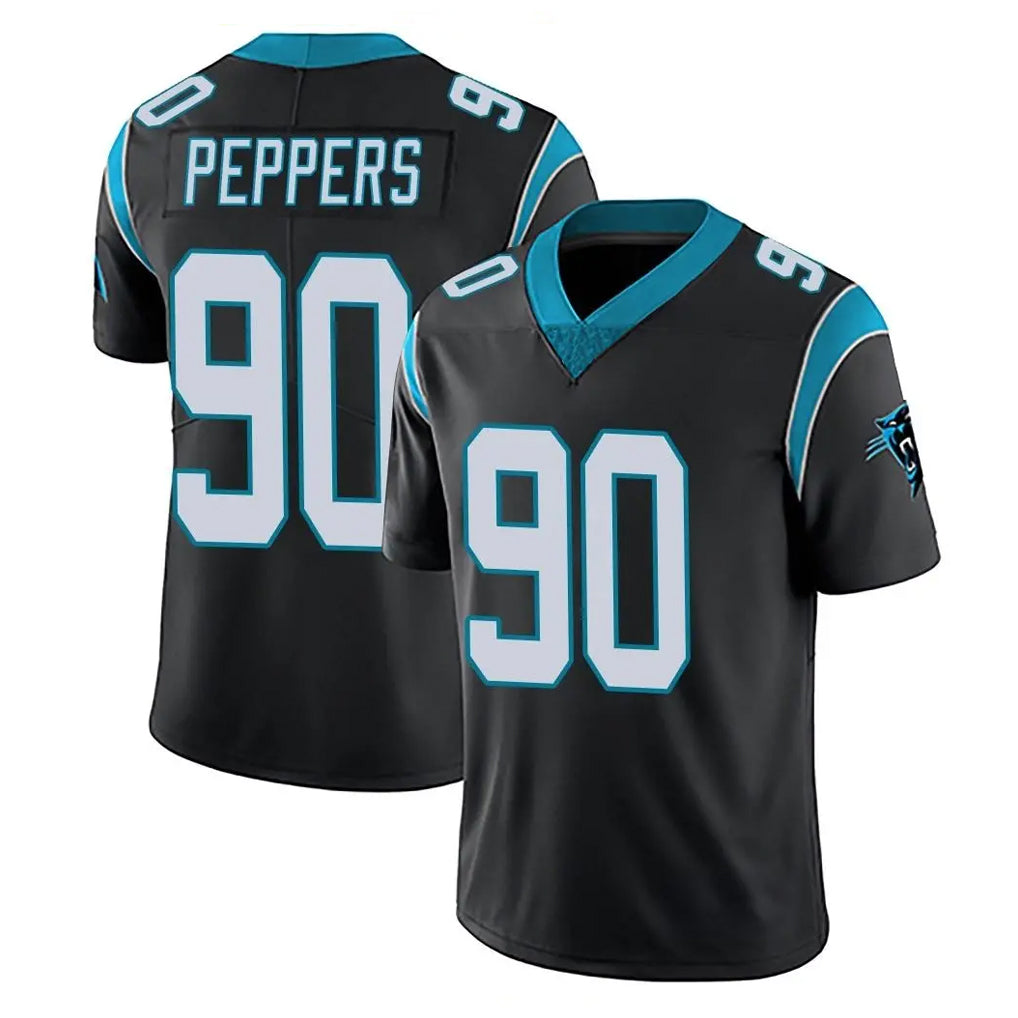 C.Panthers #90 Julius Peppers Player Black Vapor Untouchable Limited Game Ldoa Stitched Jerseys