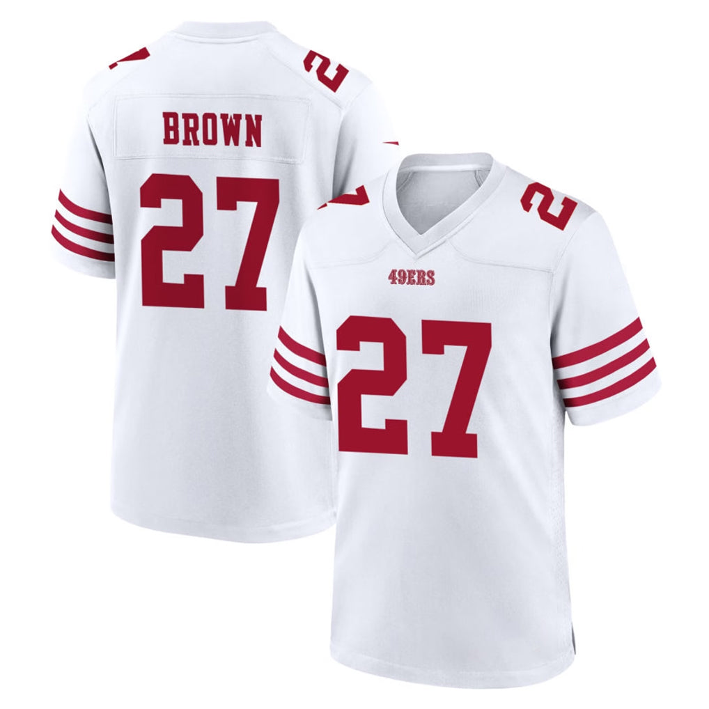 SF.49ers #27 Ji'Ayir Brown Player White Game Home Ldoa Stitched Jerseys