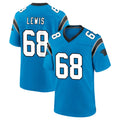 C.Panthers #68 Damien Lewis Player Blue Home Game Ldoa Stitched Jerseys