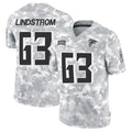 A.Falcons #63 Chris Lindstrom Player Arctic Camo Salute to Service Limited Ldoa Stitched Jerseys