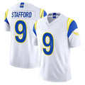 LA.Rams #9 Matthew Stafford Player White Rivalries Vapor Limited Home Game Ldoa Stitched Jerseys