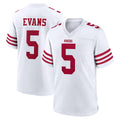 SF.49ers #5 Mike Evans Player White Game Home Ldoa Stitched Jerseys