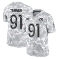 LA.Rams #91 Kobie Turner Player Arctic Camo Salute To Service Limited Game Ldoa Stitched Jerseys
