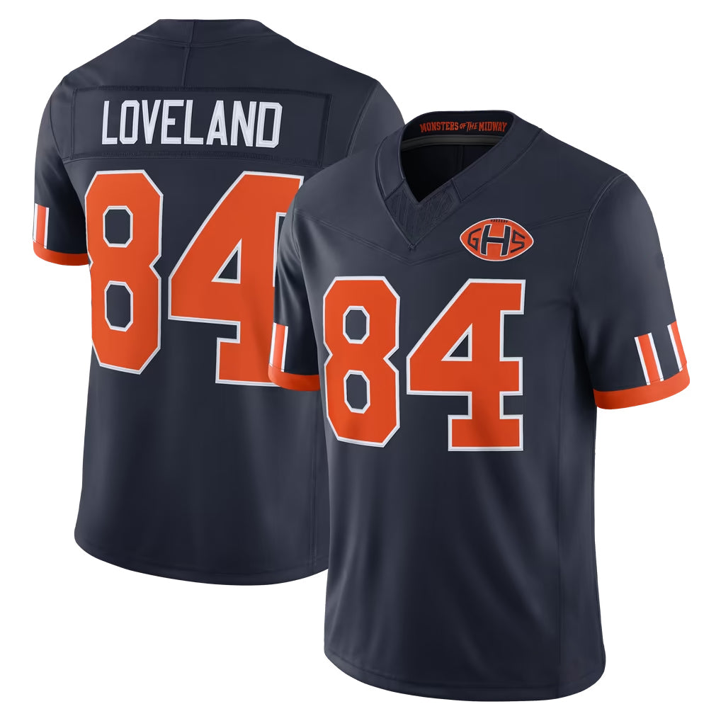 C.Bears #84 Colston Loveland Player Navy Limited 2026 Rivalries Collection Home Game Ldoa Stitched Jerseys