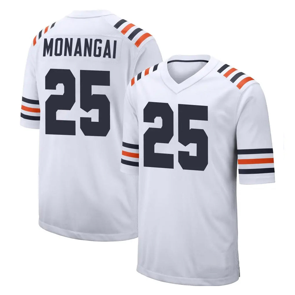 C.Bears #25 Kyle Monangai Player White Classic Home Game Ldoa Stitched Jerseys