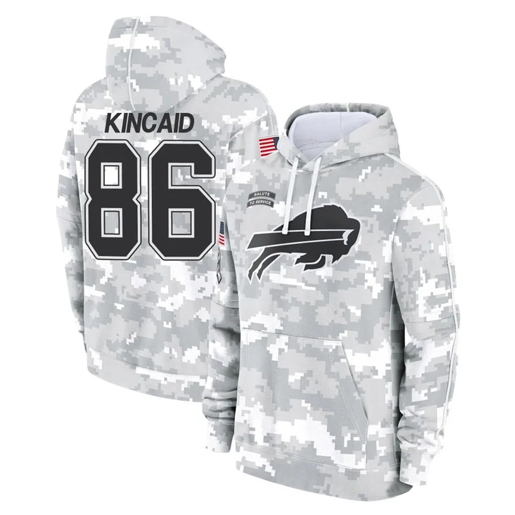 B.Bills #86 Dalton Kincaid Player Arctic Camo Salute to Service Hoodies Ldoa Stitched Jerseys