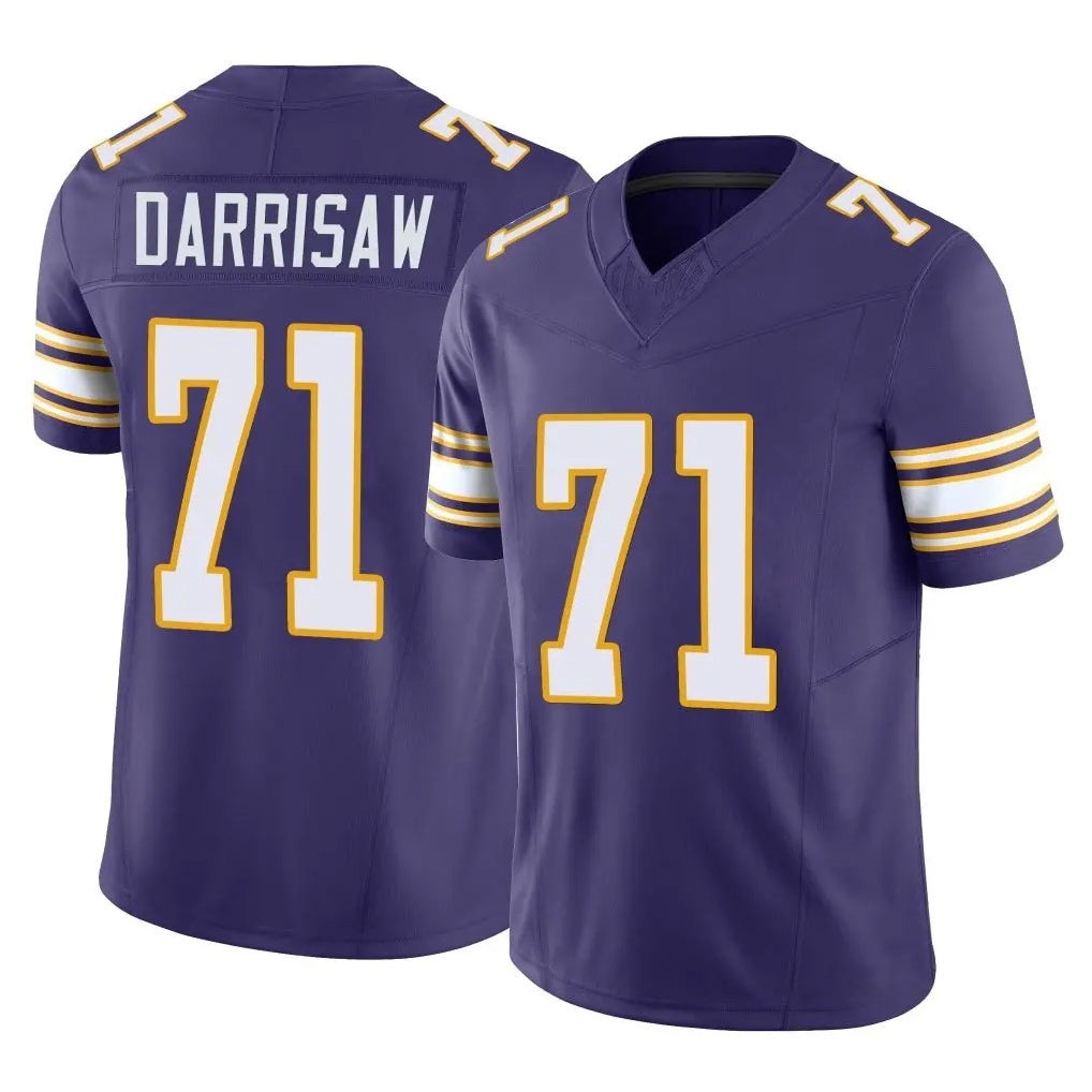 M.Vikings #71 Christian Darrisaw Player Purple Limited Classic Vapor F.U.S.E. Home Game Ldoa Stitched Jerseys