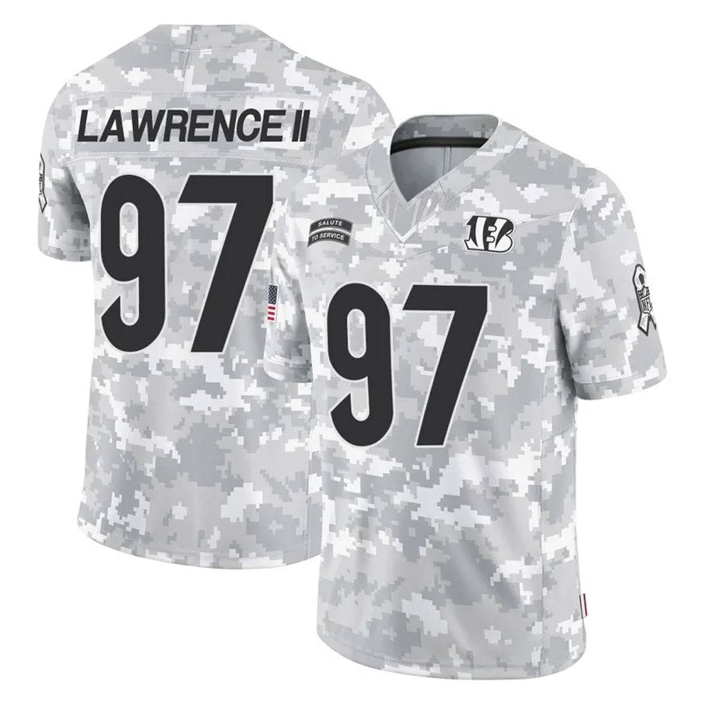 C.Bengals #97 Dexter Lawrence II Player Arctic Camo Salute to Service Limited Ldoa Stitched Jerseys
