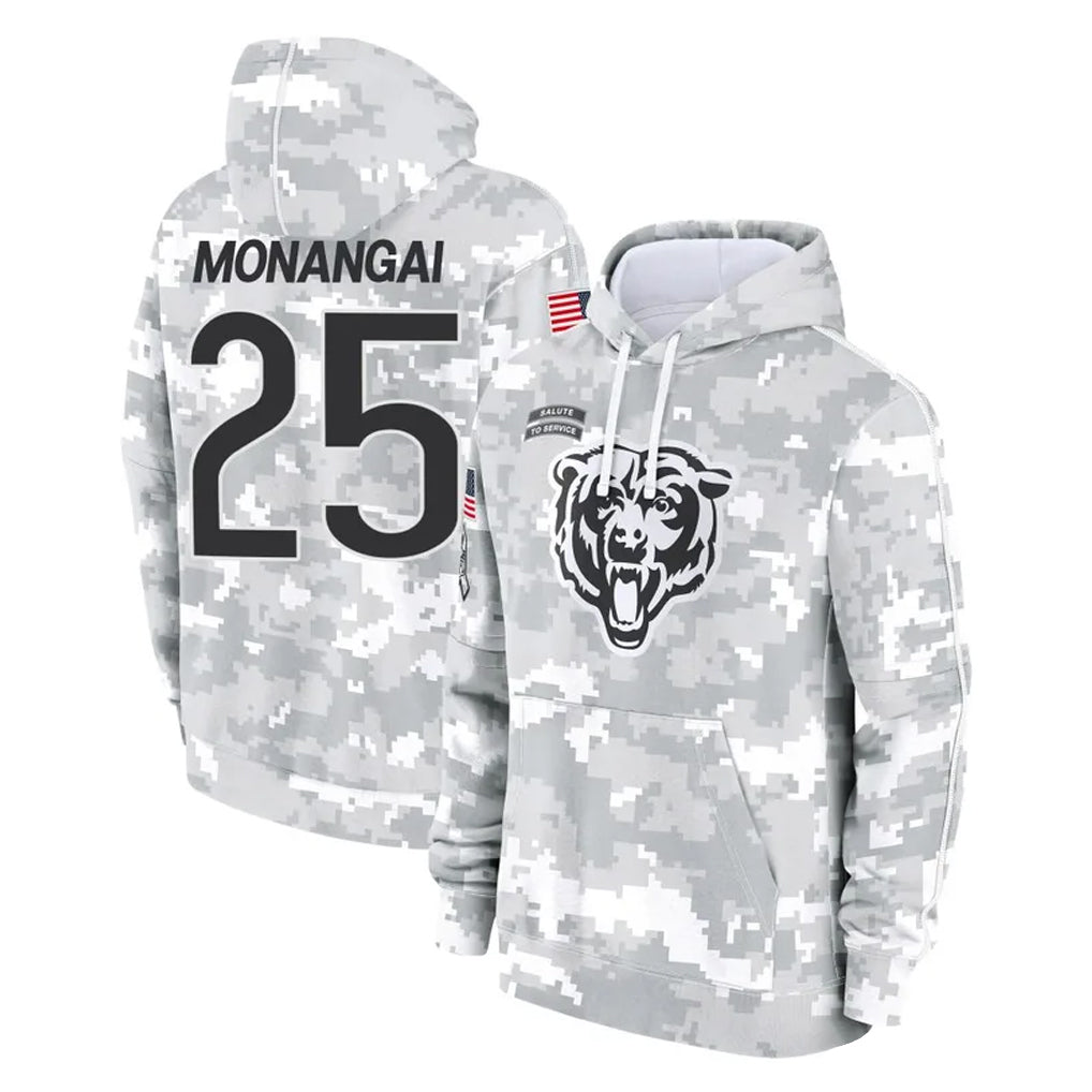 C.Bears #25 Kyle Monangai Player Arctic Camo Salute to Service Pullover Hoodies Limited Ldoa Stitched Jerseys