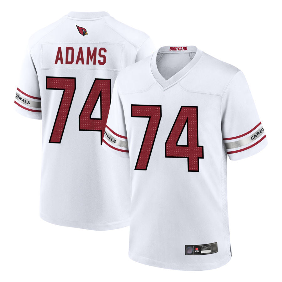 A.Cardinals #74 Isaiah Adams Player White Home Game Ldoa Stitched Jerseys