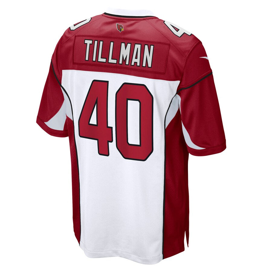 A.Cardinals #40 Pat Tillman Player White Home Game Ldoa Stitched Jerseys