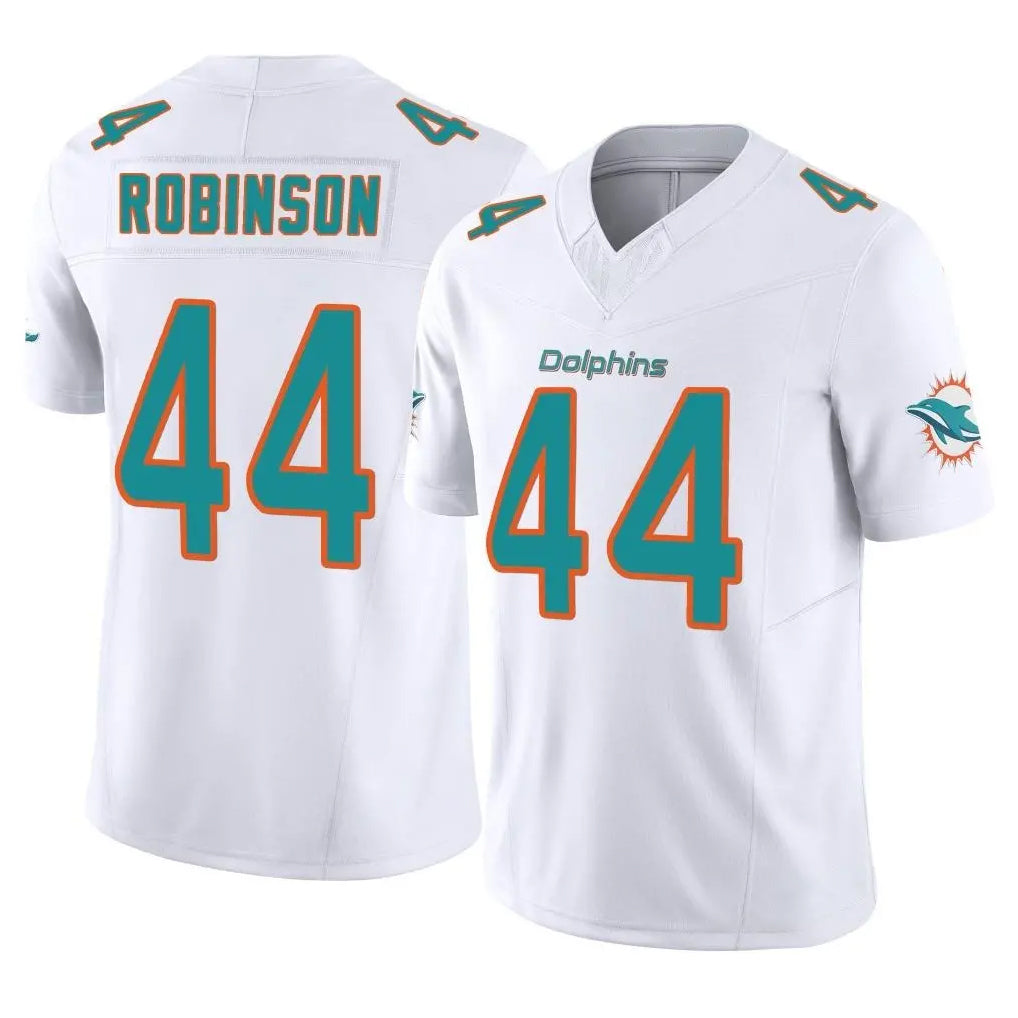 M.Dolphins #44 Chop Robinson Player White Limited Vapor F.U.S.E. Home Game Ldoa Stitched Jerseys