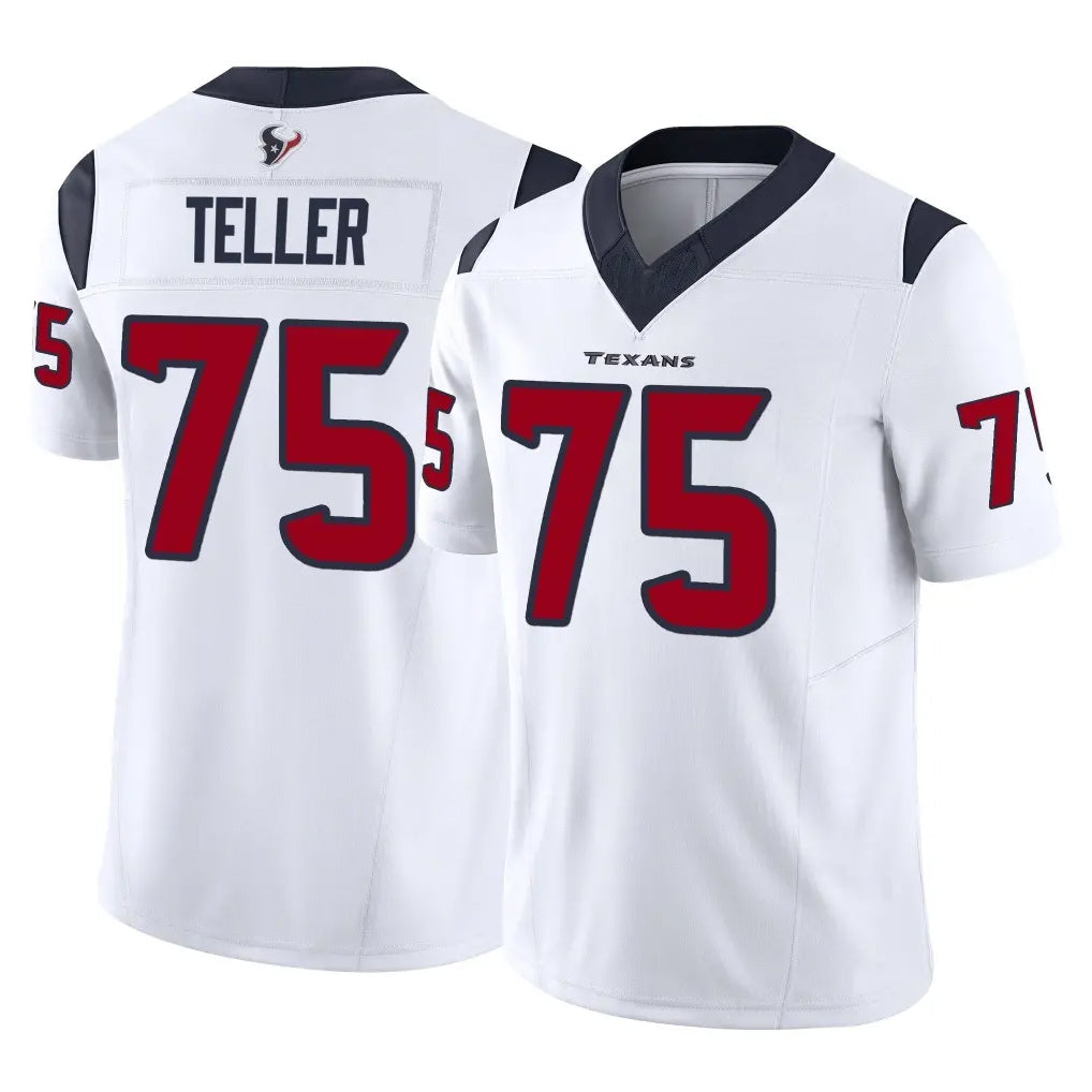 H.Texans #75 Wyatt Teller Player White Limited Vapor F.U.S.E. Home Game Ldoa Stitched Jerseys