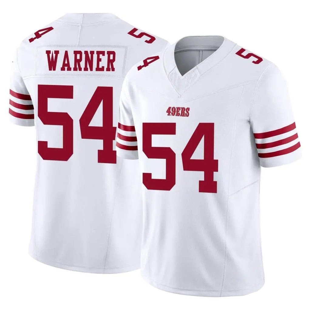 SF.49ers #54 Fred Warner Player White Limited Vapor F.U.S.E. Home Game Ldoa Stitched Jerseys