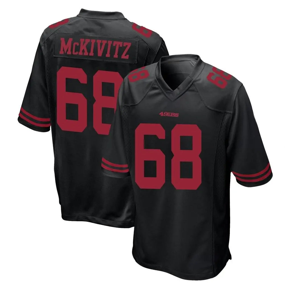 SF.49ers #68 Colton McKivitz Player Black Alternate Home Game Ddoa Stitched Jerseys