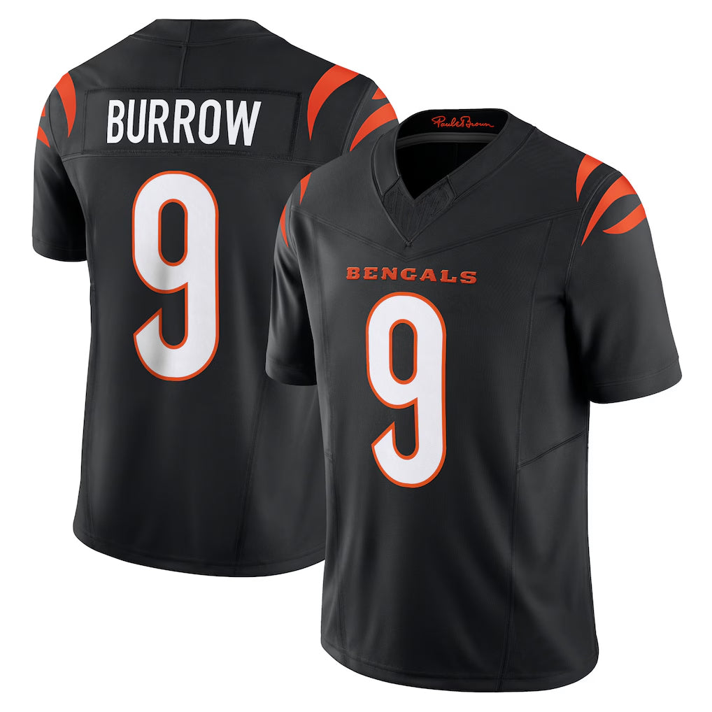 C.Bengals #9 Joe Burrow Player Black Vapor F.U.S.E. Limited Home Game Ldoa Stitched Jerseys