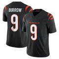 C.Bengals #9 Joe Burrow Player Black Vapor F.U.S.E. Limited Home Game Ldoa Stitched Jerseys