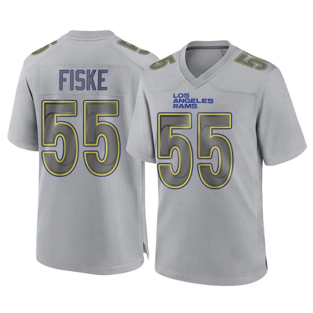 LA.Rams #55 Braden Fiske Player Gray Atmosphere Fashion Home Game Ldoa Stitched Jerseys