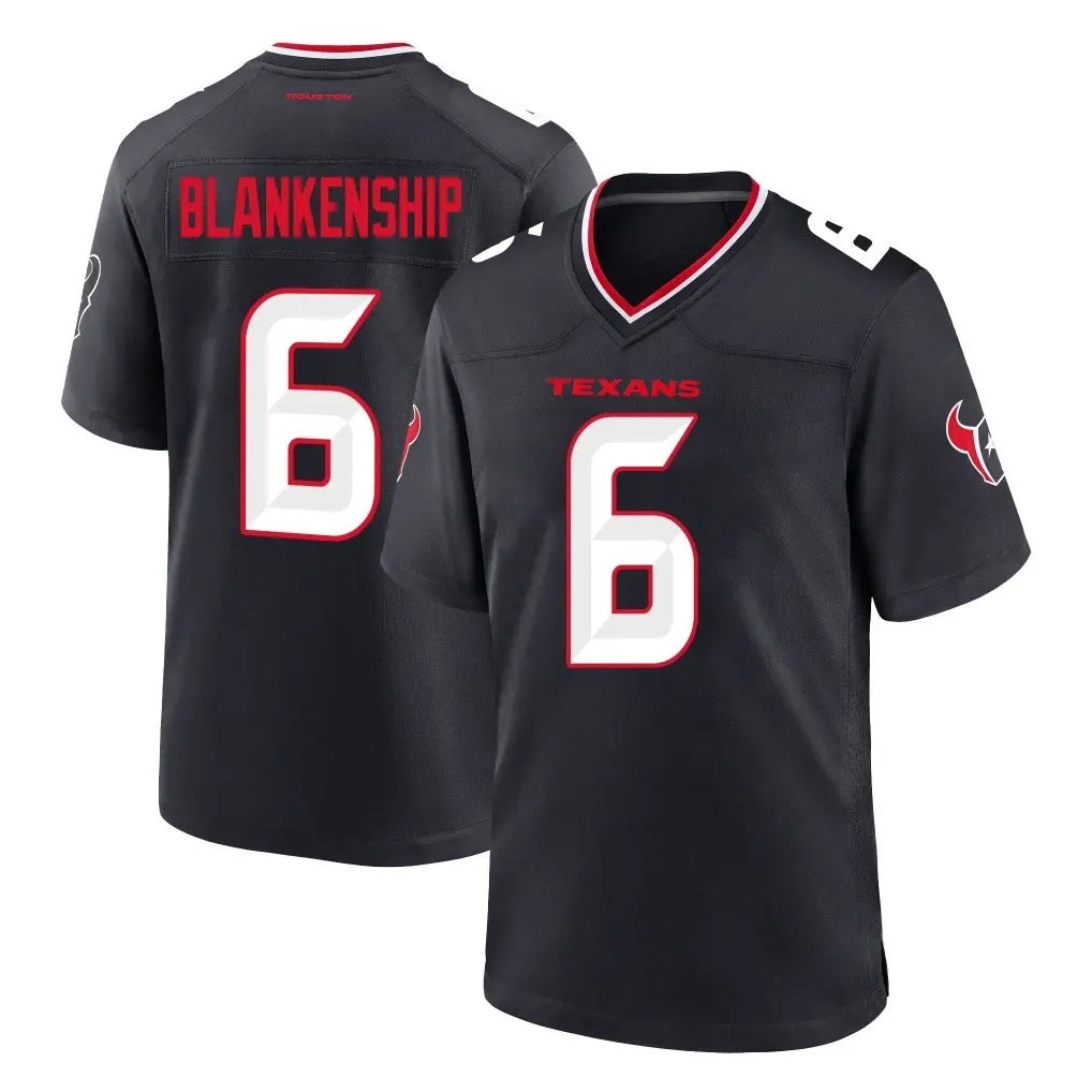 H.Texans #6 Reed Blankenship Player Navy Team Home Game Ldoa Stitched Jerseys