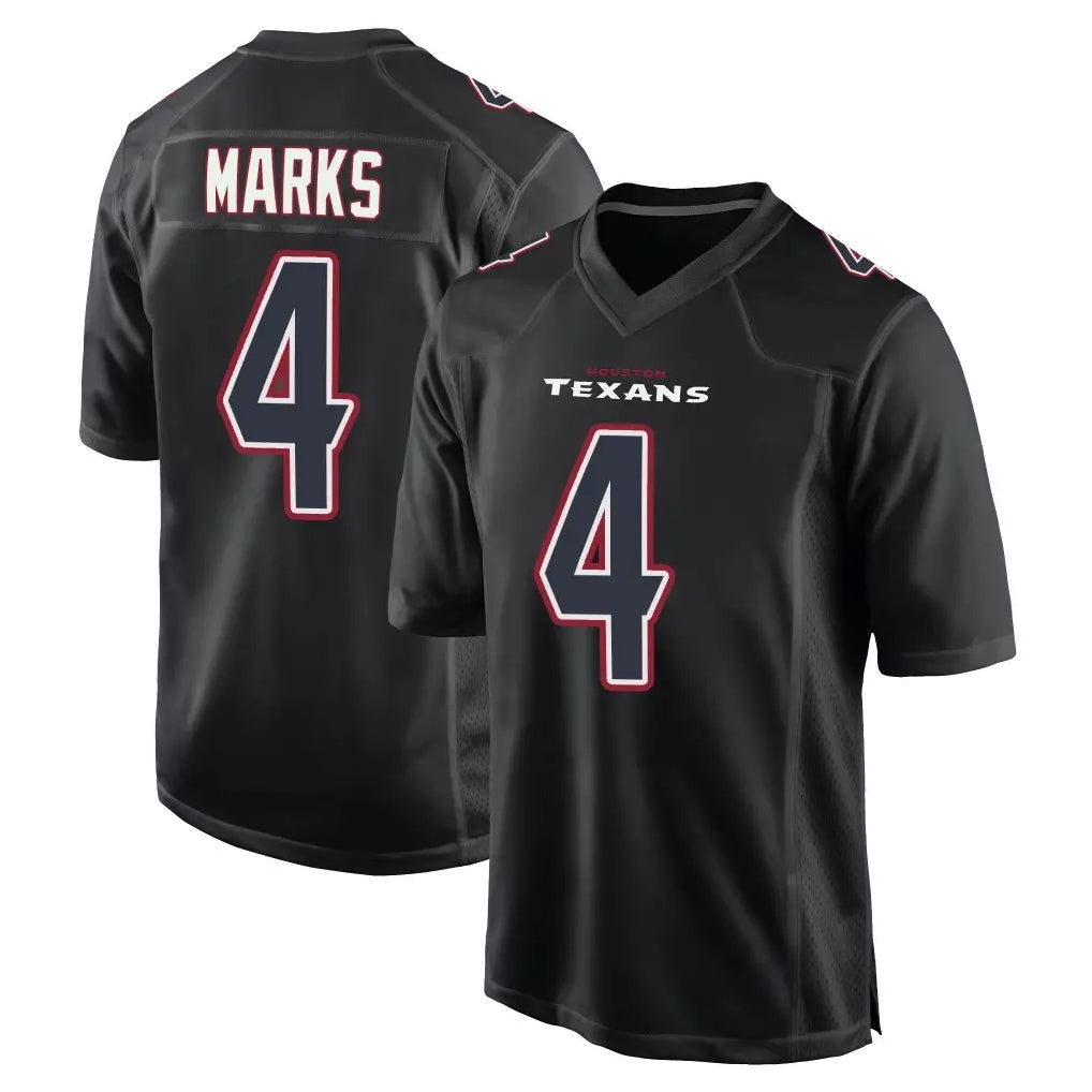 H.Texans #4 Woody Marks Player Black Fashion Home Game Ldoa Stitched Jerseys