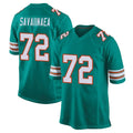 M.Dolphins #72 Jonah Savaiinaea Player Aqua Alternate Home Game Ldoa Stitched Jerseys