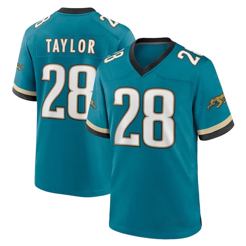 J.Jaguars #28 Fred Taylor Player Teal Prowler Throwback Limited Home Game Ldoa Stitched Jerseys