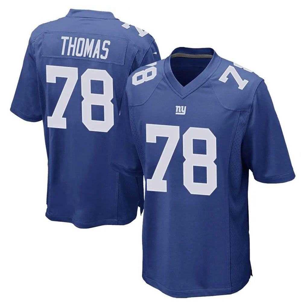 NY.Giants #78 Andrew Thomas Player Royal Home Game Ldoa Stitched Jerseys