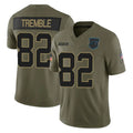 C.Panthers #82 Tommy Tremble Player Olive 2025 Salute to Service Limited Game Ldoa Stitched Jerseys