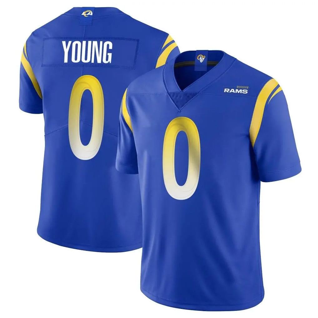 LA.Rams #0 Byron Young Player Royal Limited Vapor Untouchable Home Game Ldoa Stitched Jerseys