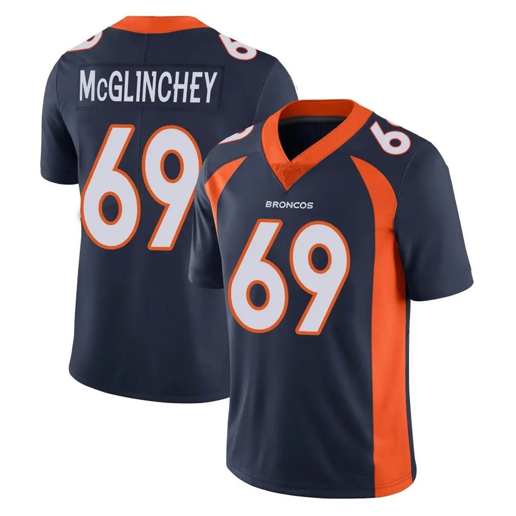 D.Broncos #69 Mike McGlinchey Player Navy Vapor Untouchable Limited Game Ldoa Stitched Jerseys