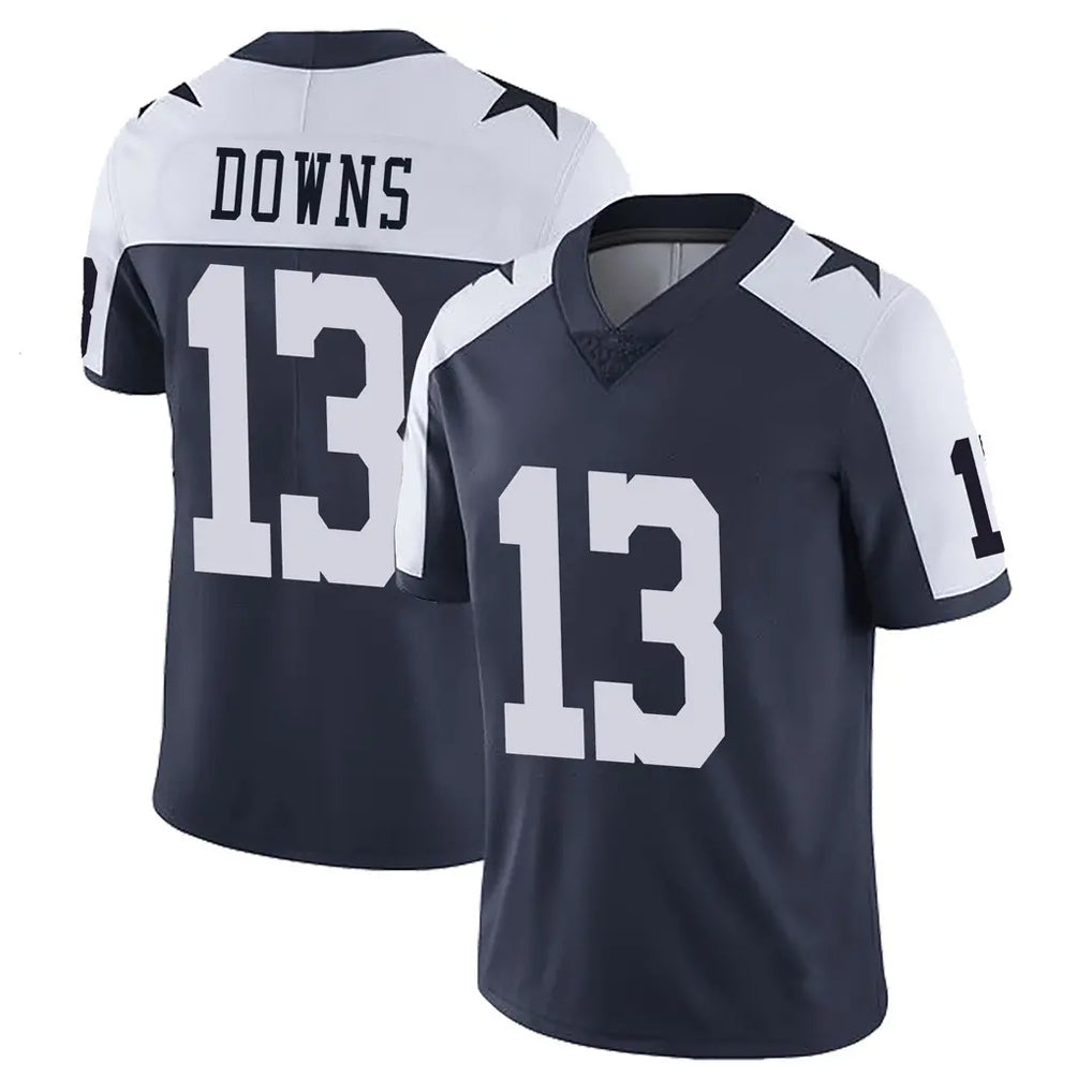 D.Cowboys #13 Caleb Downs Player Navy-White Limited Alternate Vapor Untouchable Home Game Ldoa Stitched Jerseys