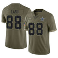 D.Cowboys #88 CeeDee Lamb Player Olive Salute to Service Limited Game Ldoa Stitched Jerseys
