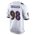B.Ravens #98 Tony Siragusa Player White Alternate Home Game Ldoa Stitched Jerseys