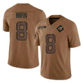 C.Panthers #8 Jaycee Horn Player Brown Salute to Service Limited Ldoa Stitched Jerseys
